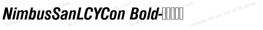 NimbusSanLCYCon Bold字体转换